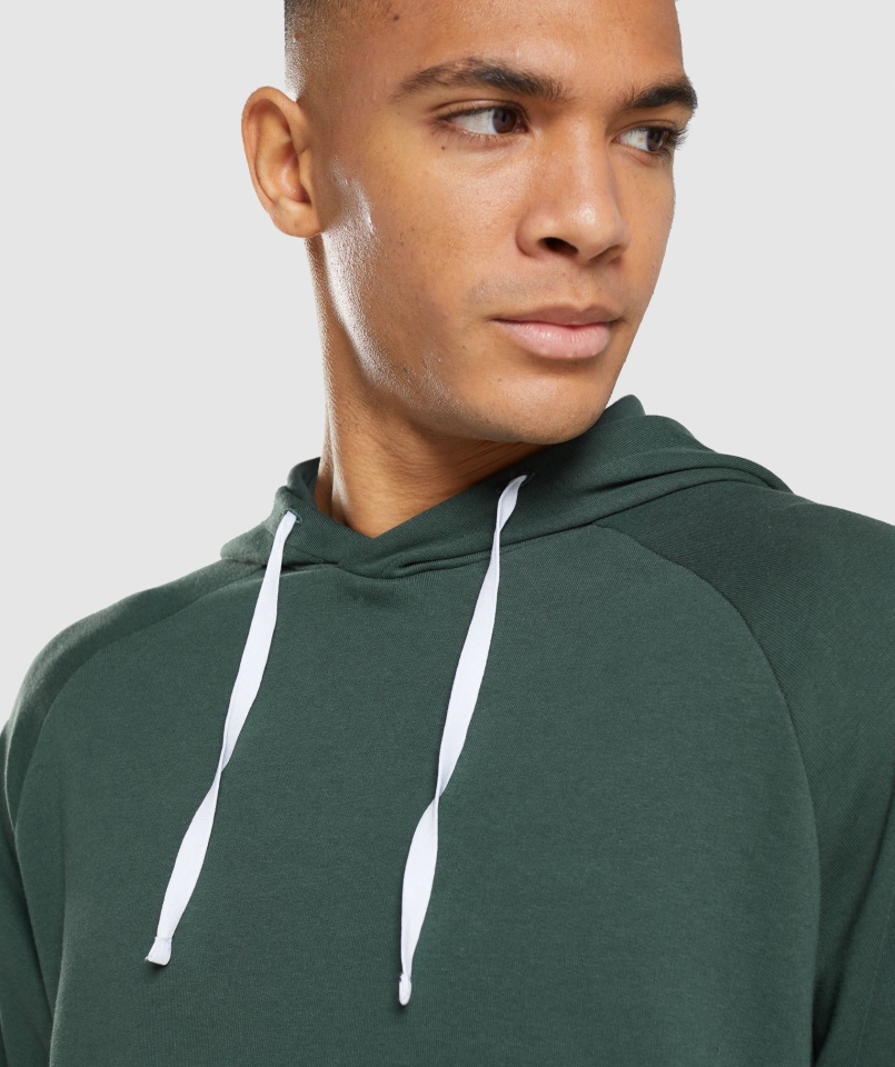 Bluza Z Kapturem Gymshark W Kolorze Obsydianu Zielono-biała