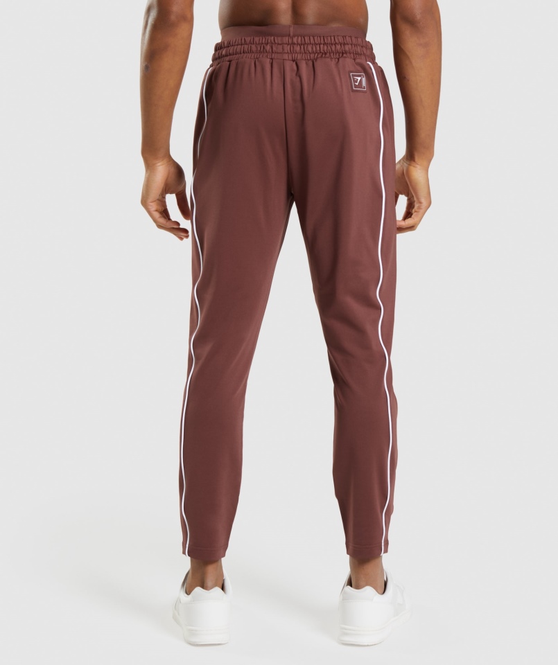 Joggery Gymshark Wgłębienie Wiśniowe Brązowo-białe