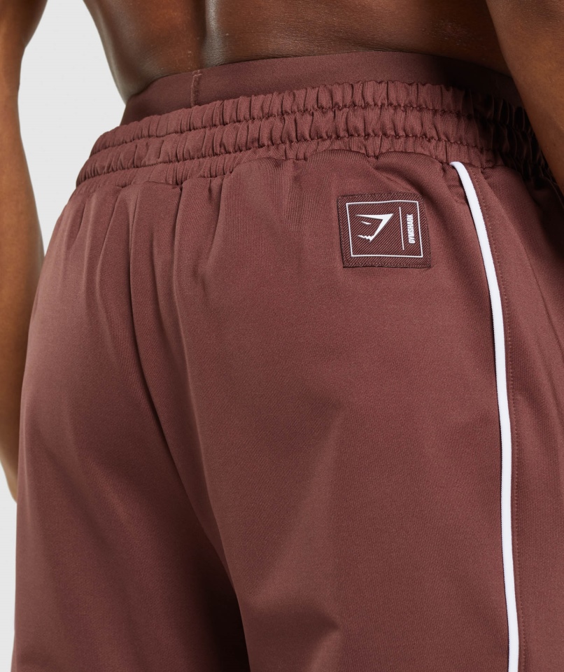 Joggery Gymshark Wgłębienie Wiśniowe Brązowo-białe