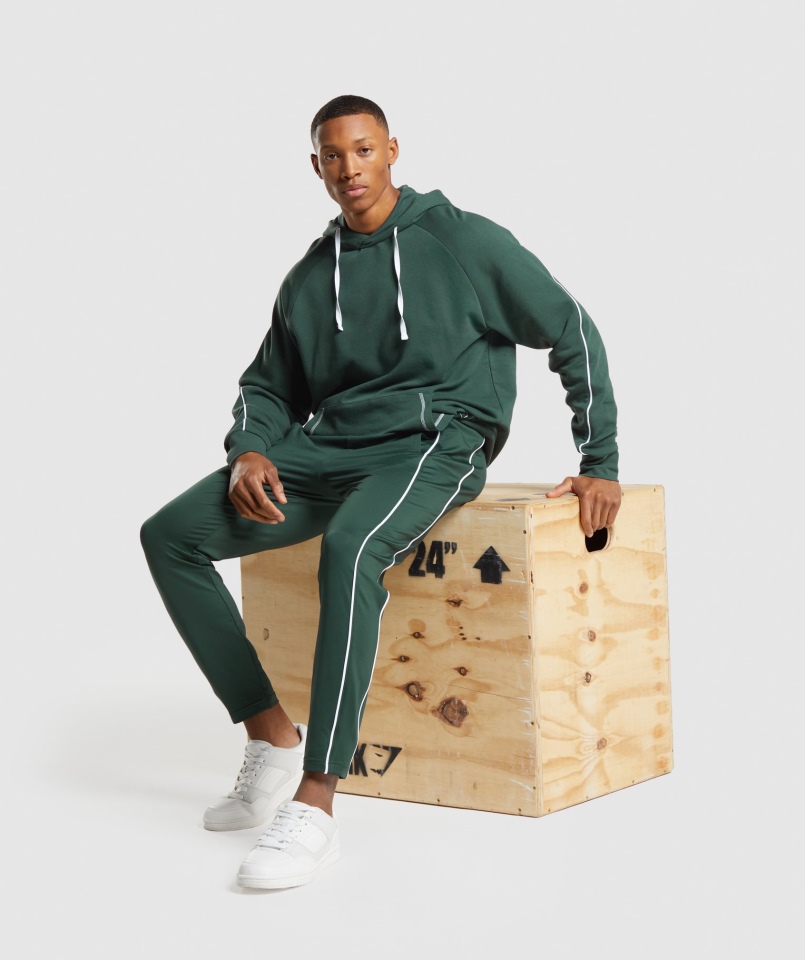Joggery Gymshark Wgłębienie Obsydian Zielono-białe