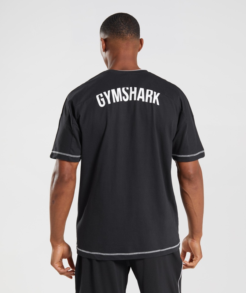 Koszulka Gymshark Wgłębienie Czarno-biała