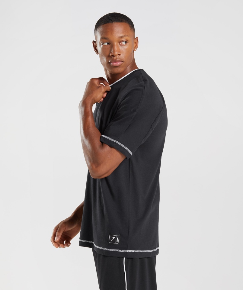 Koszulka Gymshark Wgłębienie Czarno-biała