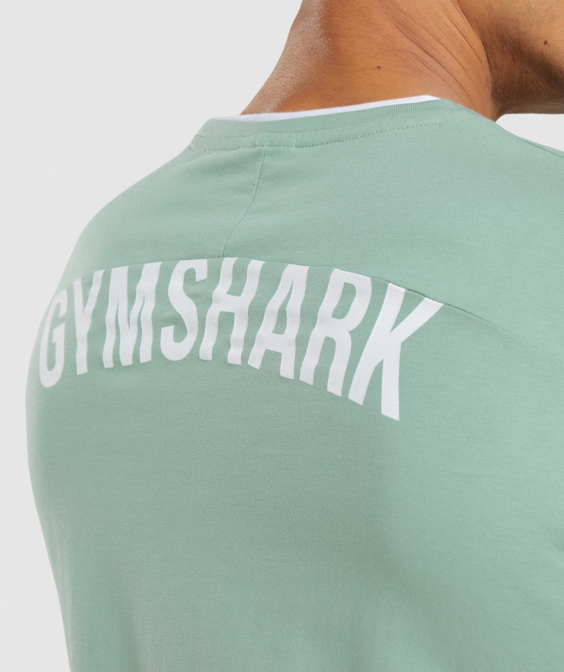 Koszulka Gymshark Wgłębienie Maya Niebiesko-biała