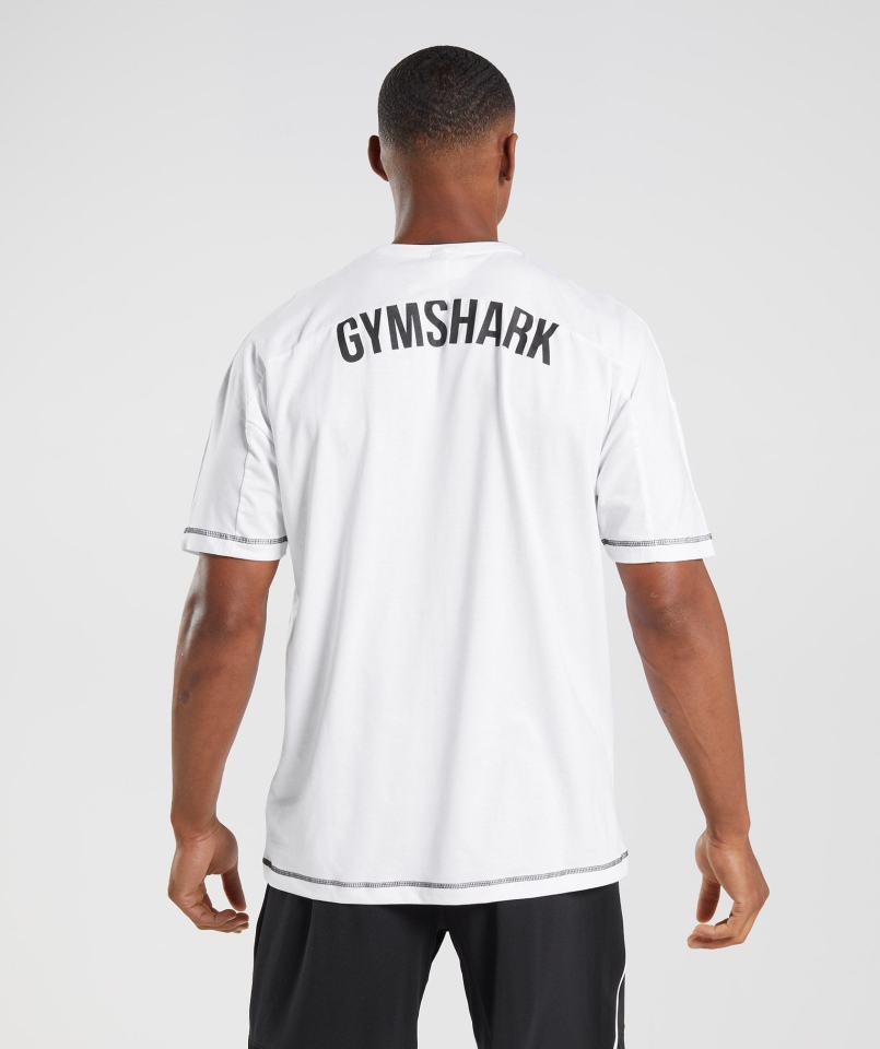 Koszulka Gymshark Wgłębienie Biało-czarna