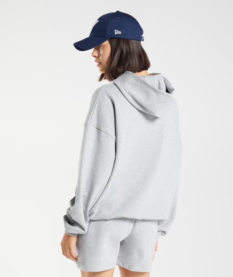 Gymshark Dzień Odpoczynku Bluza Z Kapturem Jasnoszary Rdzeń Marl