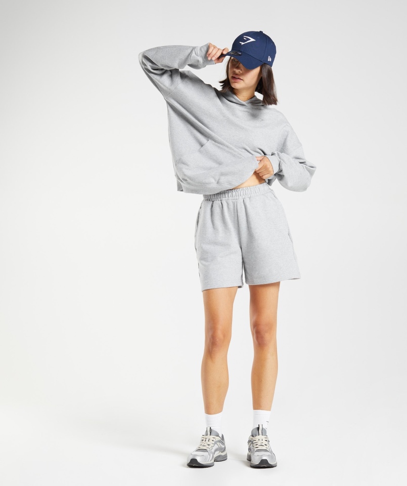 Gymshark Dzień Odpoczynku Bluza Z Kapturem Jasnoszary Rdzeń Marl