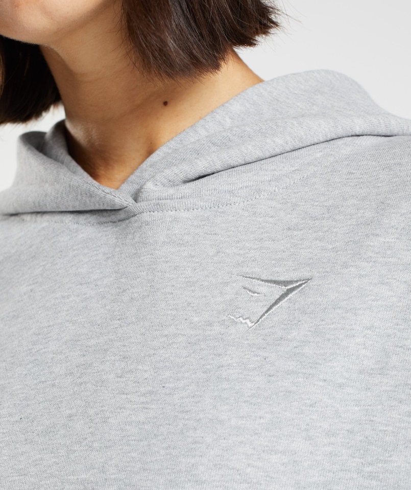 Gymshark Dzień Odpoczynku Bluza Z Kapturem Jasnoszary Rdzeń Marl