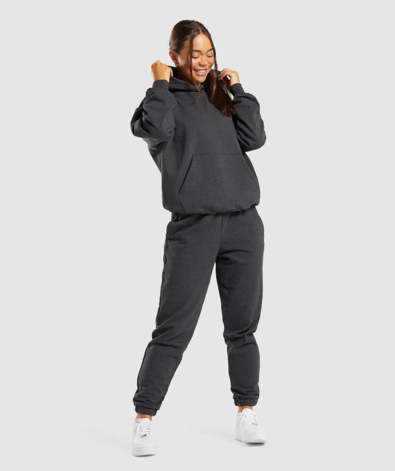 Gymshark Dzień Odpoczynku Bluzy Joggers Black Marl