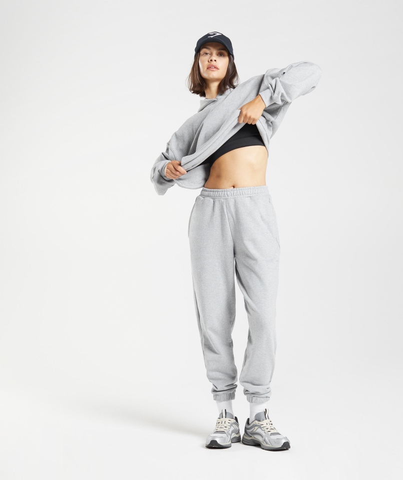 Gymshark Dzień Odpoczynku Bluzy Joggery Jasnoszary Rdzeń Marl