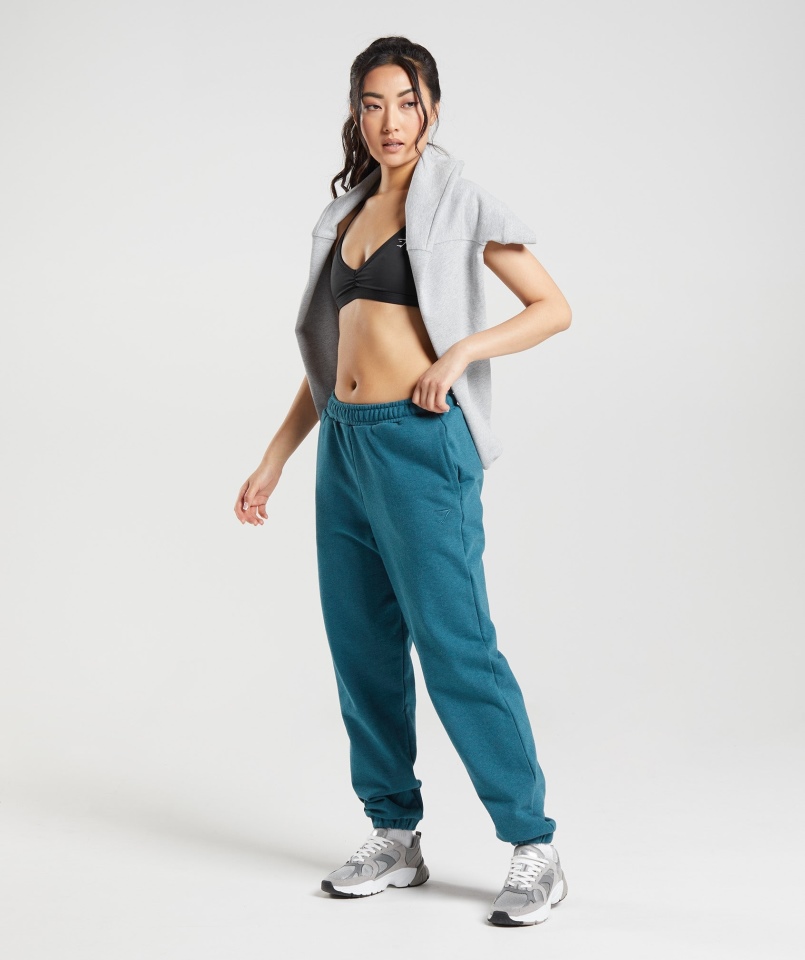 Gymshark Dzień Odpoczynku Bluzy Joggery Stalowoniebieski Marl