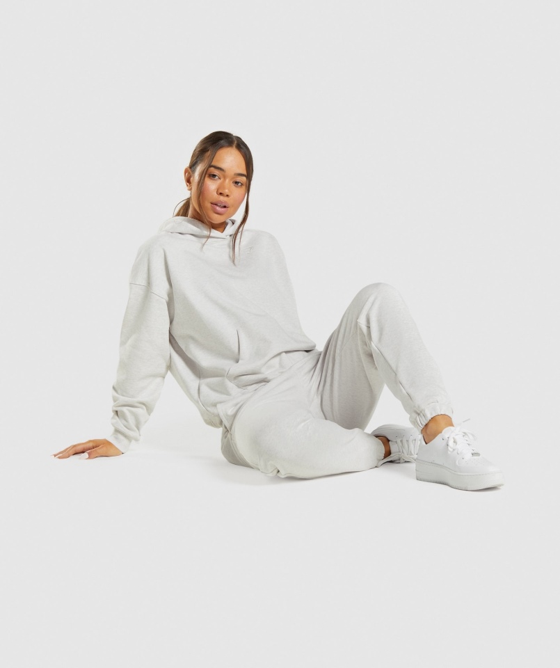 Gymshark Dzień Odpoczynku Bluzy Joggers Biały Marl