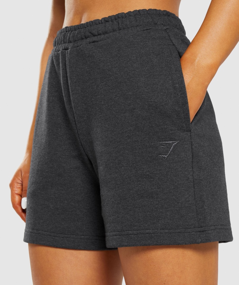 Gymshark Spodenki Dresowe Na Dzień Odpoczynku Czarny Rdzeń Marl