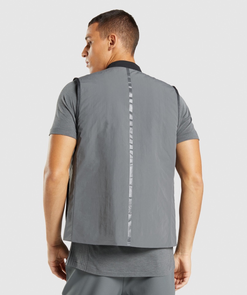 Dwustronna Kamizelka Gymshark Retake Grafitowo-czarna