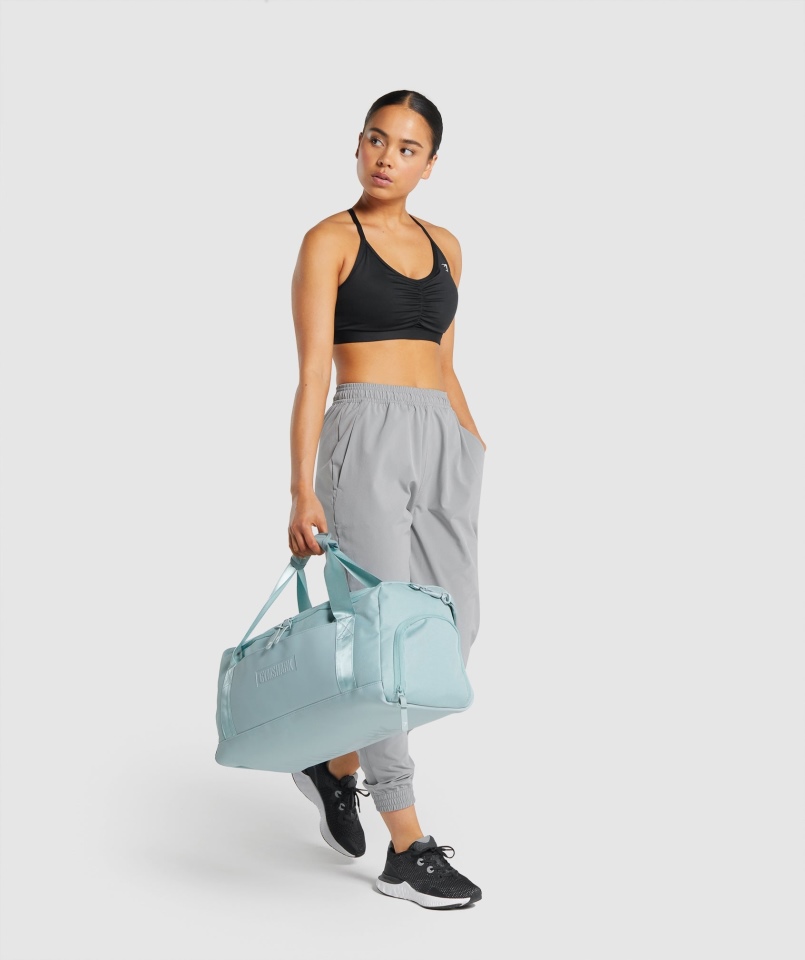Gymshark Marszczony Biustonosz Sportowy Czarny