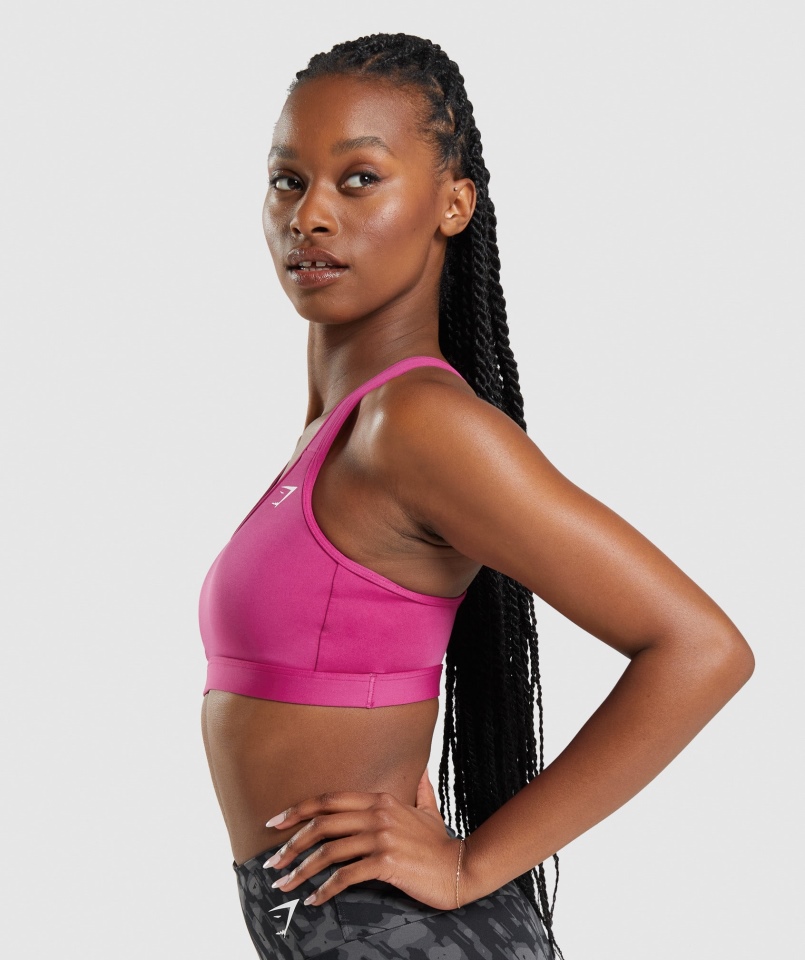 Gymshark Biustonosz Sportowy Z Wycięciem W Kolorze Smok Różowy