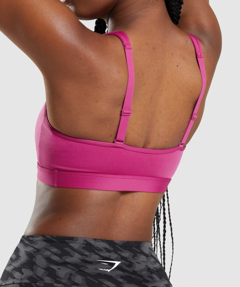 Gymshark Biustonosz Sportowy Z Wycięciem W Kolorze Smok Różowy