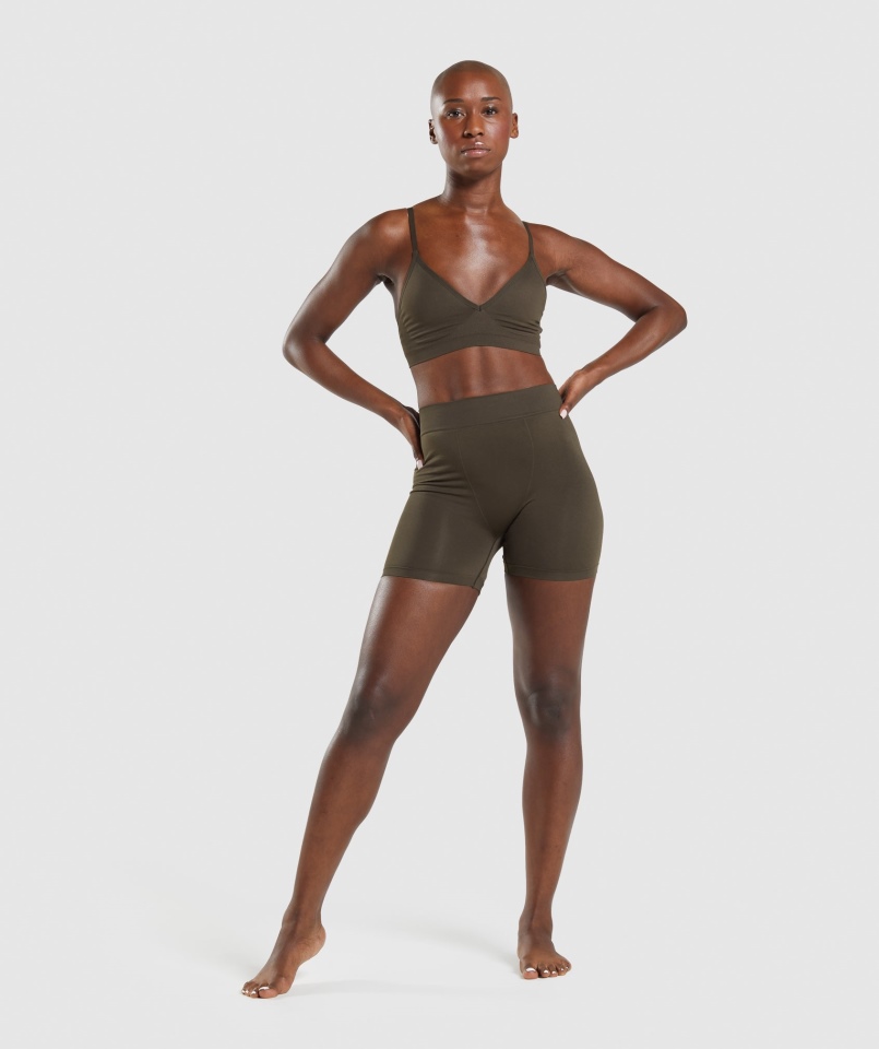 Gymshark Bezszwowe Bokserki Espresso Brown