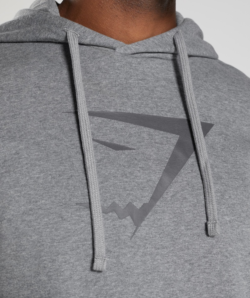 Gymshark Sharkhead Wypełnienie Bluza Z Kapturem Antracyt Marl