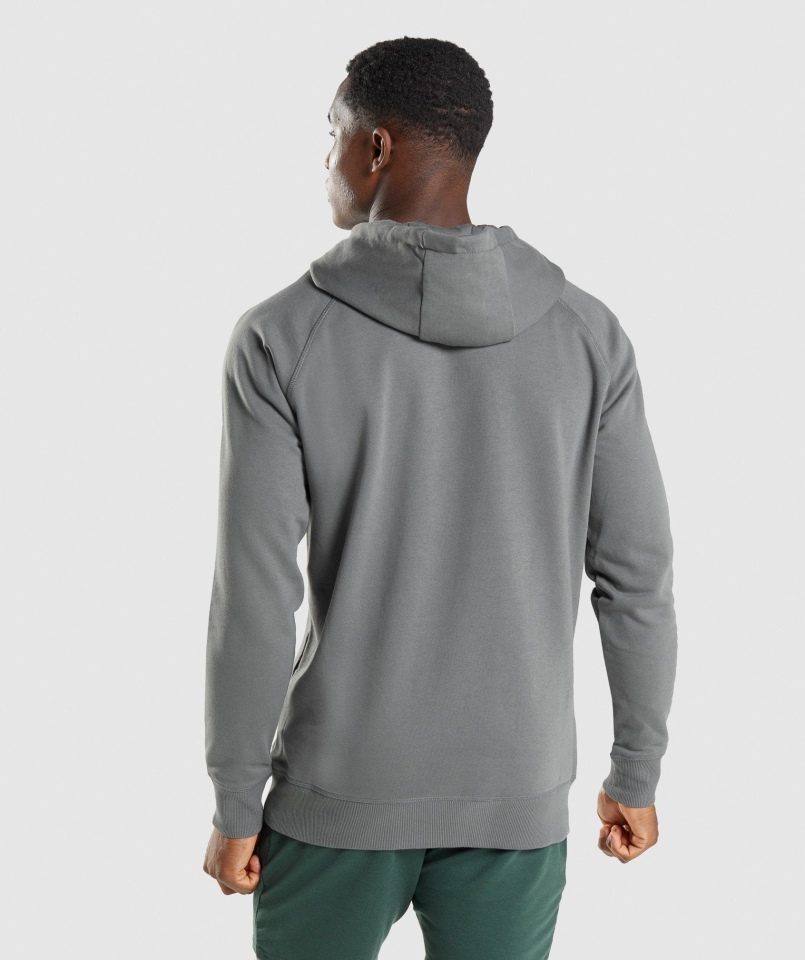 Gymshark Sharkhead Wypełnienie Bluza Z Kapturem Grafitowa