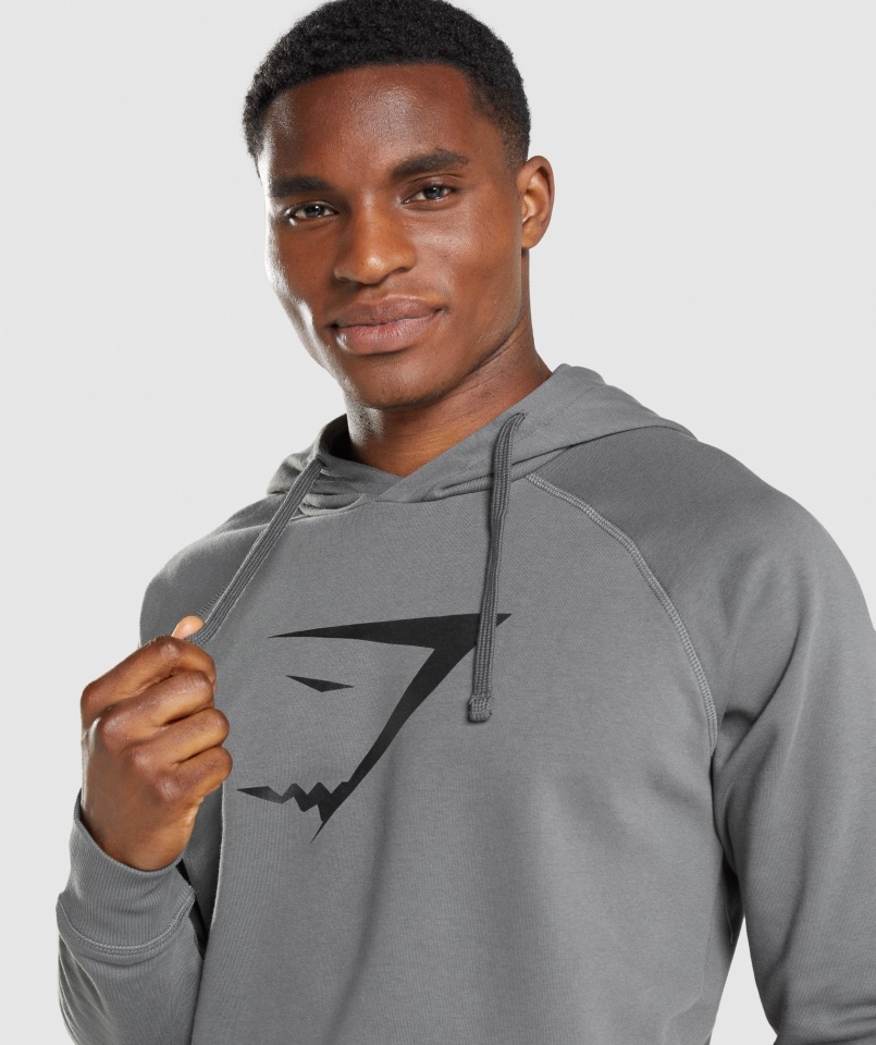 Gymshark Sharkhead Wypełnienie Bluza Z Kapturem Grafitowa