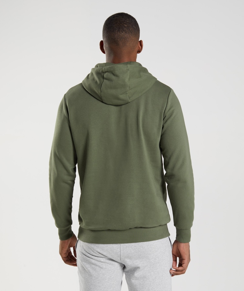 Gymshark Sharkhead Wypełnienie Bluza Z Kapturem Rdzeń Oliwkowy
