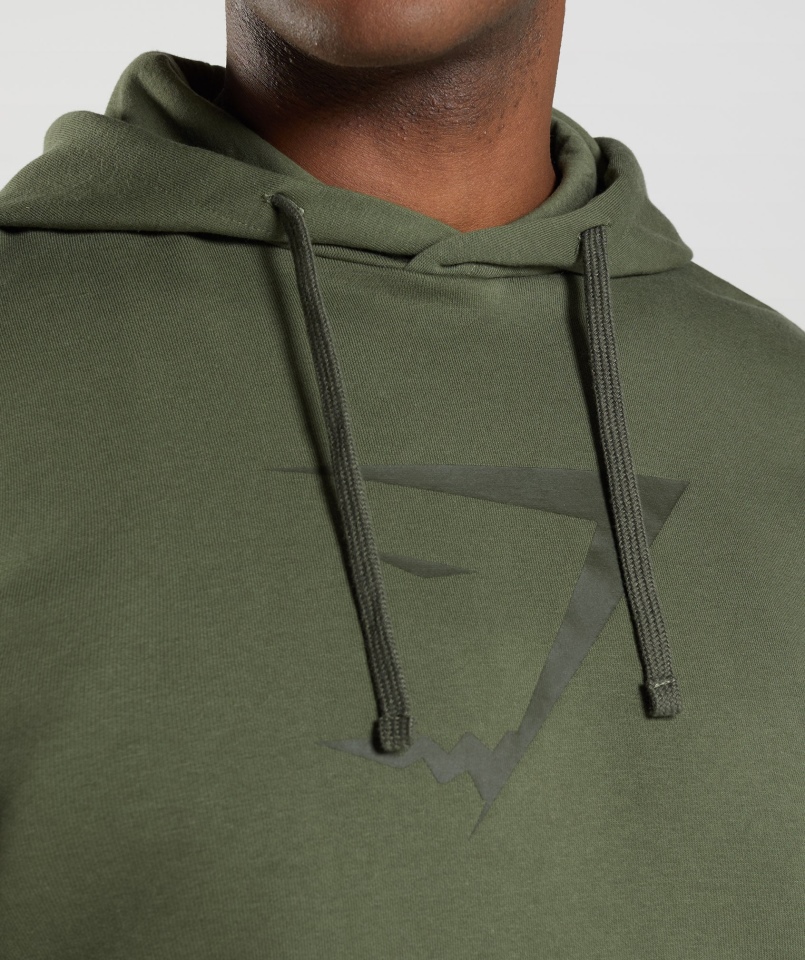 Gymshark Sharkhead Wypełnienie Bluza Z Kapturem Rdzeń Oliwkowy