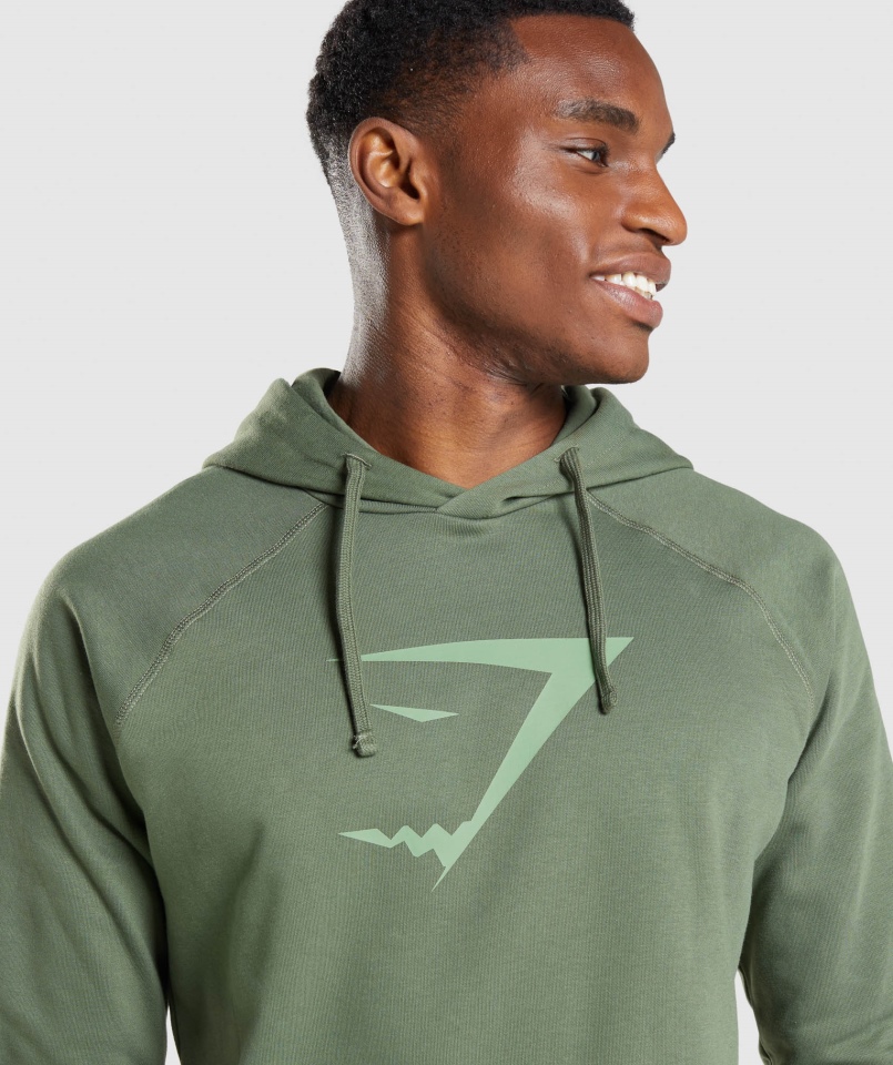 Bluza Z Kapturem Gymshark Sharkhead Zielona
