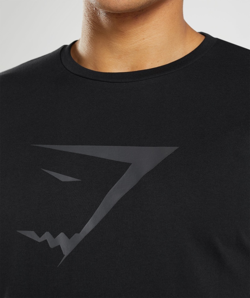 Koszulka Z Wypełnieniem Gymshark Sharkhead Czarna