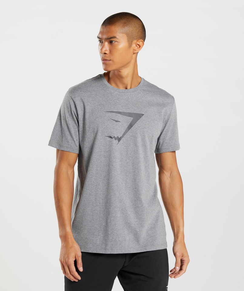 Gymshark Sharkhead Wypełnienie Koszulka Antracyt Marl