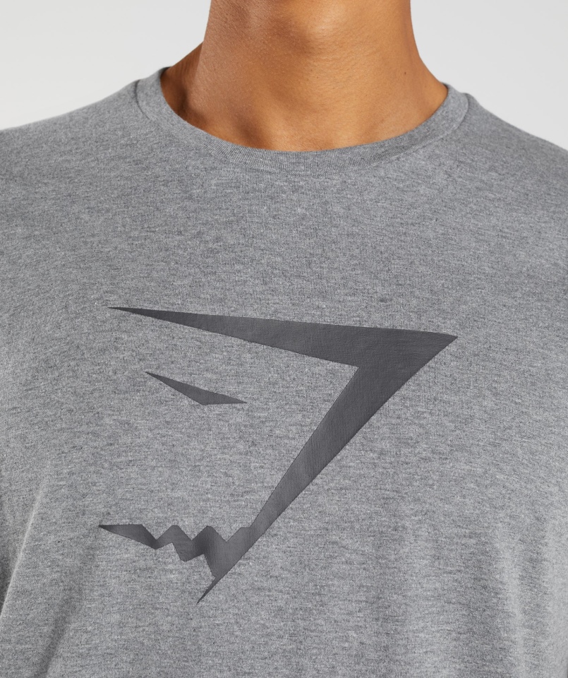 Gymshark Sharkhead Wypełnienie Koszulka Antracyt Marl