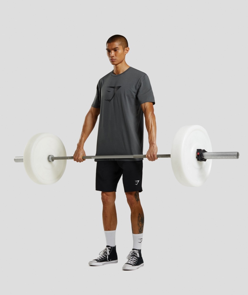 Gymshark Sharkhead Wypełnienie T-shirt Grafitowy