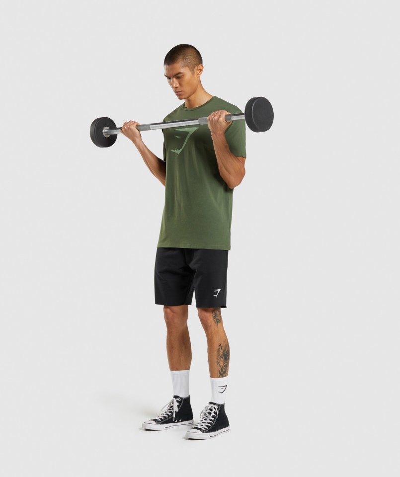 Koszulka Z Wypełnieniem Gymshark Sharkhead Zielona