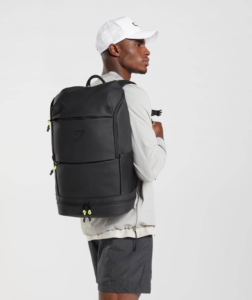 Gymshark Elegancki Plecak Czarno-reaktywny Zielony
