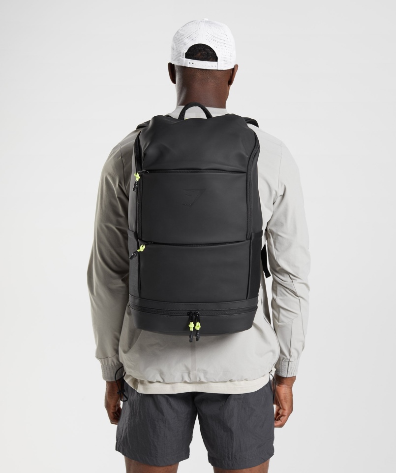 Gymshark Elegancki Plecak Czarno-reaktywny Zielony