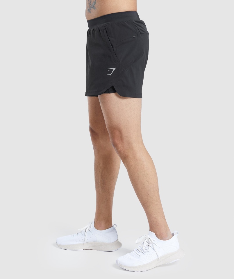 Gymshark Speed Evolution 3" 2 W 1 Spodenki Czarne