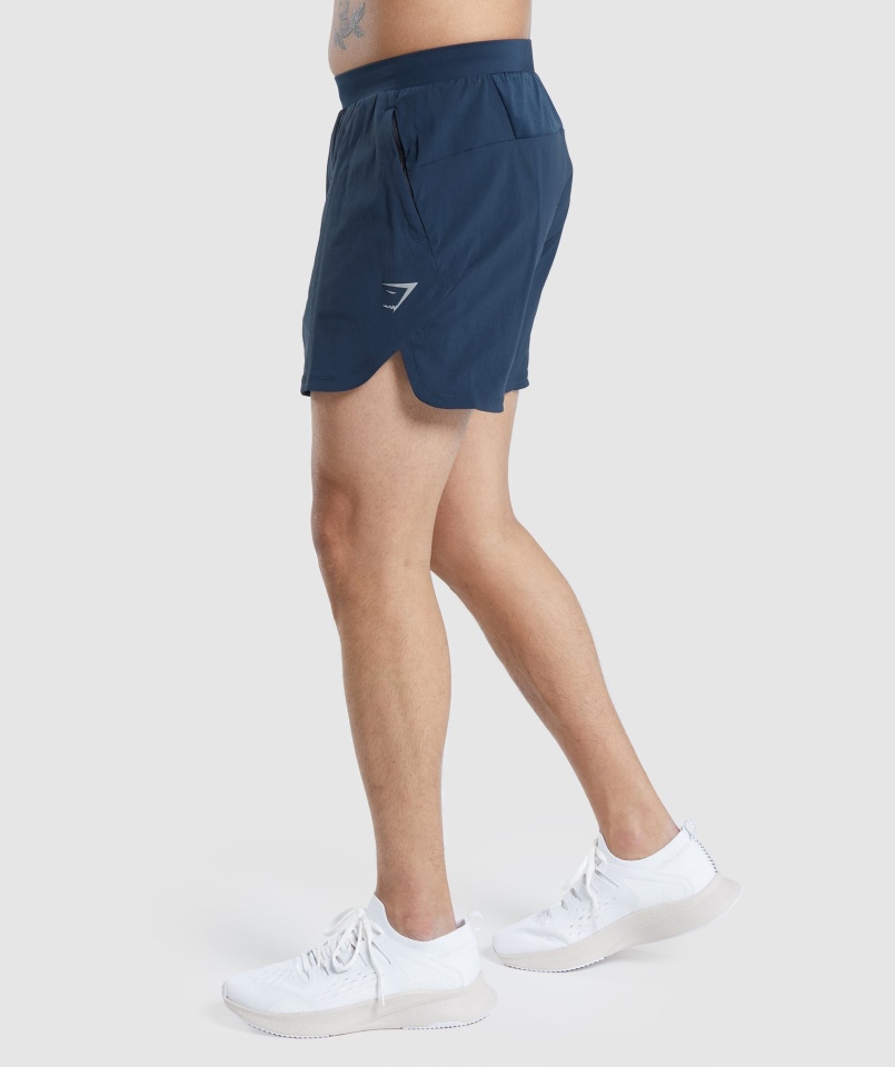 Spodenki Gymshark Speed Evolution 5" Granatowe