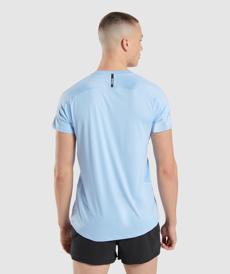 Koszulka Gymshark Speed Evolution Moonstone Niebieska