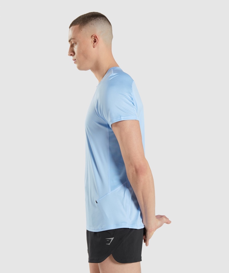 Koszulka Gymshark Speed Evolution Moonstone Niebieska