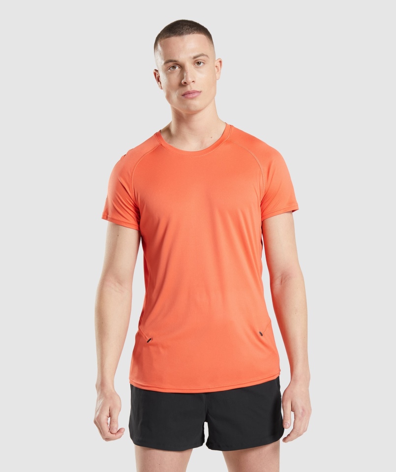 Koszulka Gymshark Speed Evolution Papaja Pomarańczowa