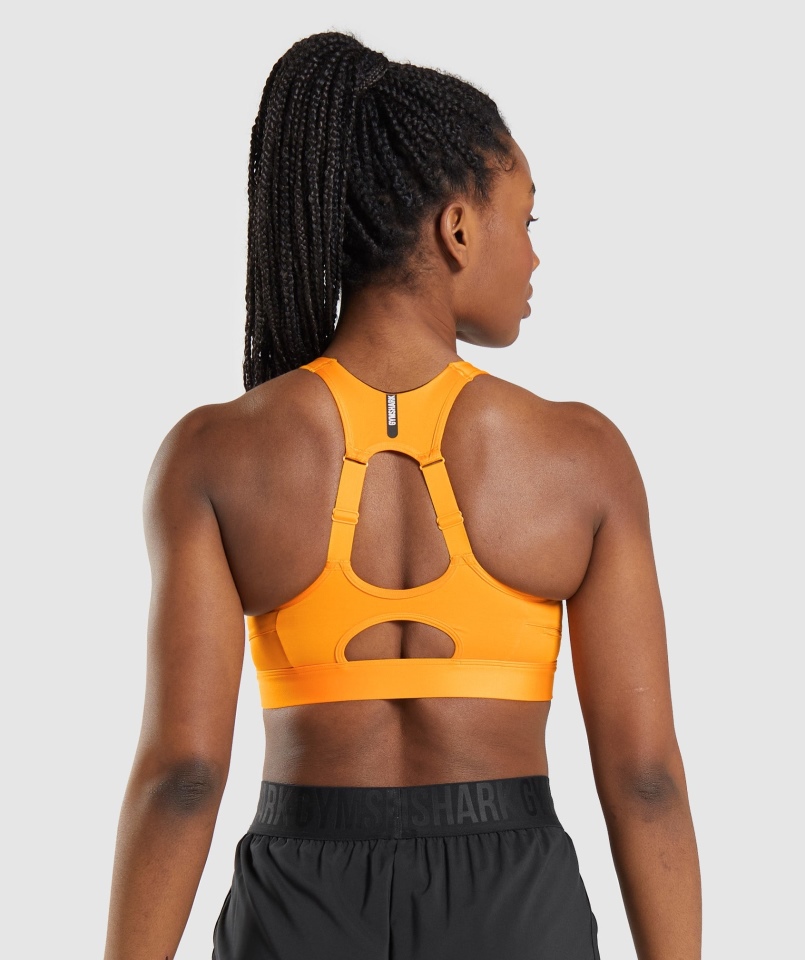 Gymshark Speed Sportowy Biustonosz Horizon Pomarańczowy