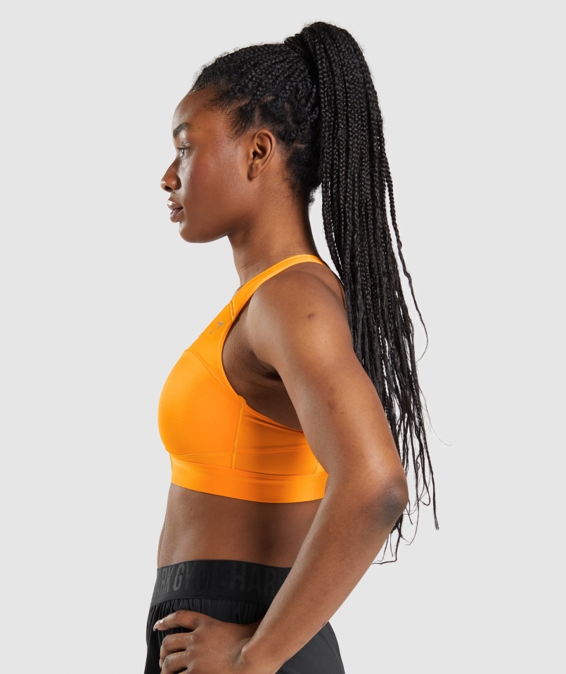 Gymshark Speed Sportowy Biustonosz Horizon Pomarańczowy