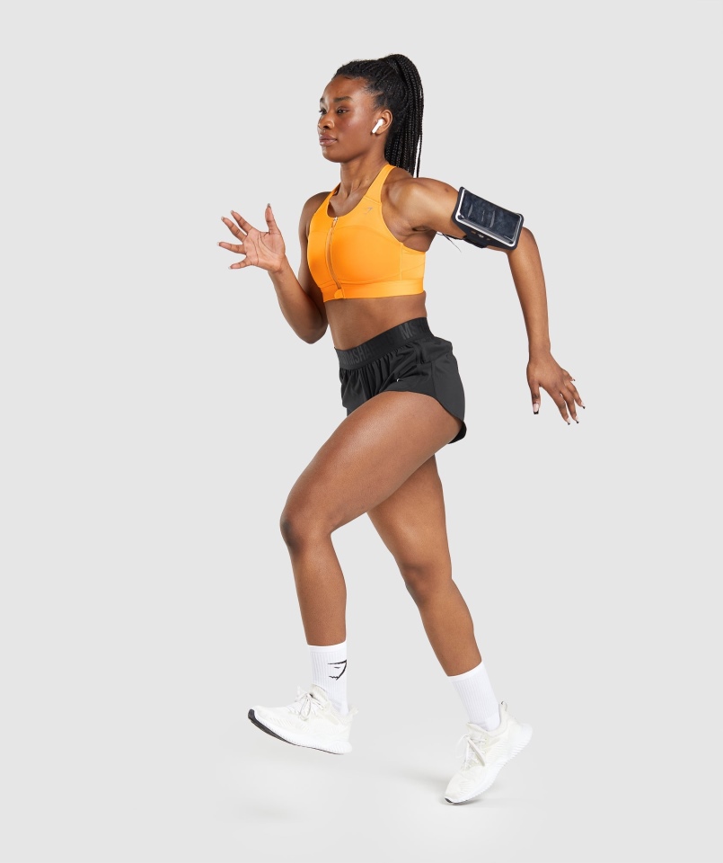 Gymshark Speed Sportowy Biustonosz Horizon Pomarańczowy