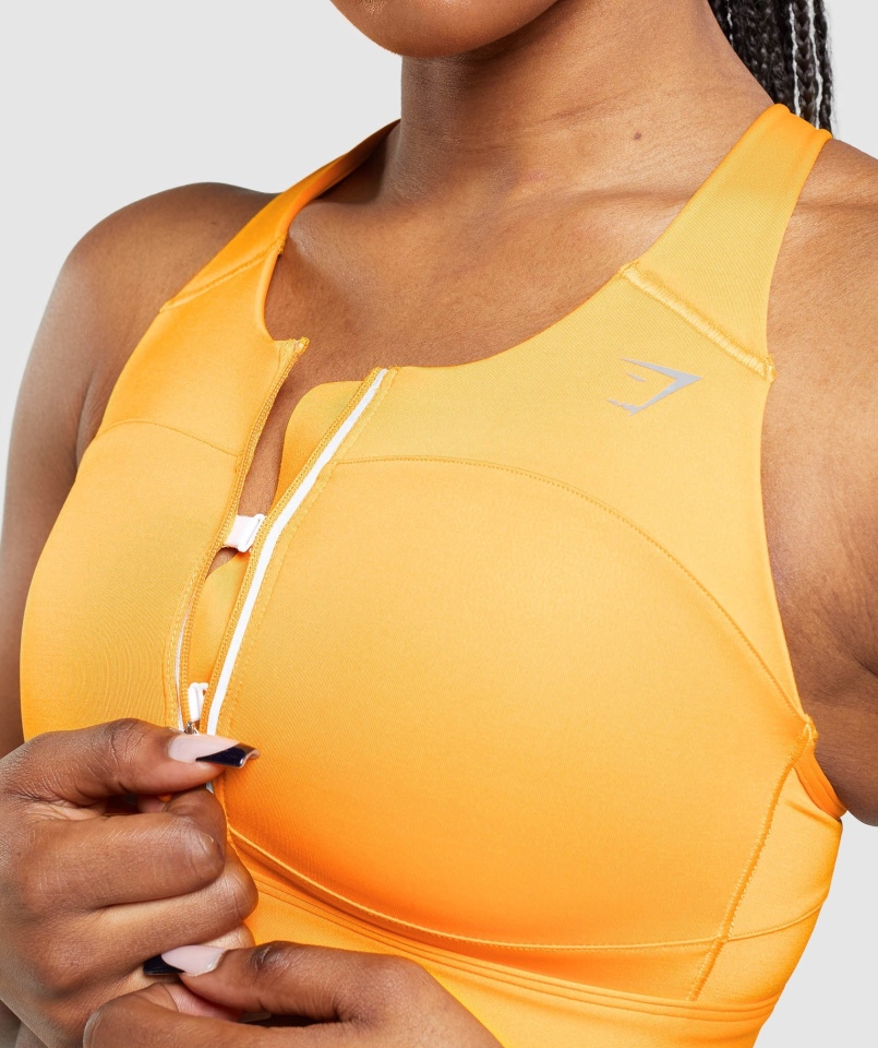 Gymshark Speed Sportowy Biustonosz Horizon Pomarańczowy