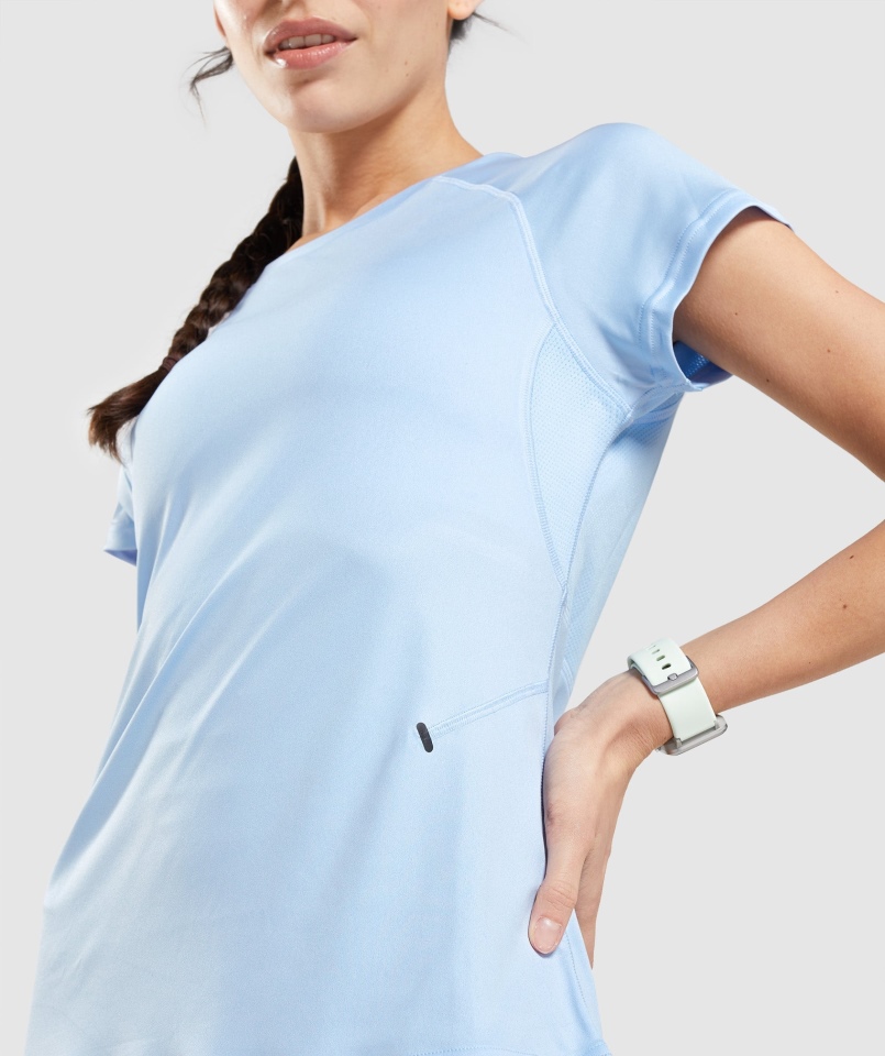 Gymshark Speed T-shirt Moonstone Niebieski