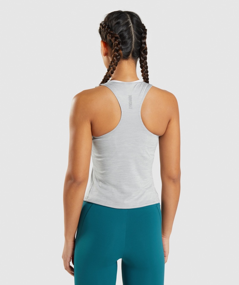 Gymshark Speed Tank Smokey Szaro-zielony Marl