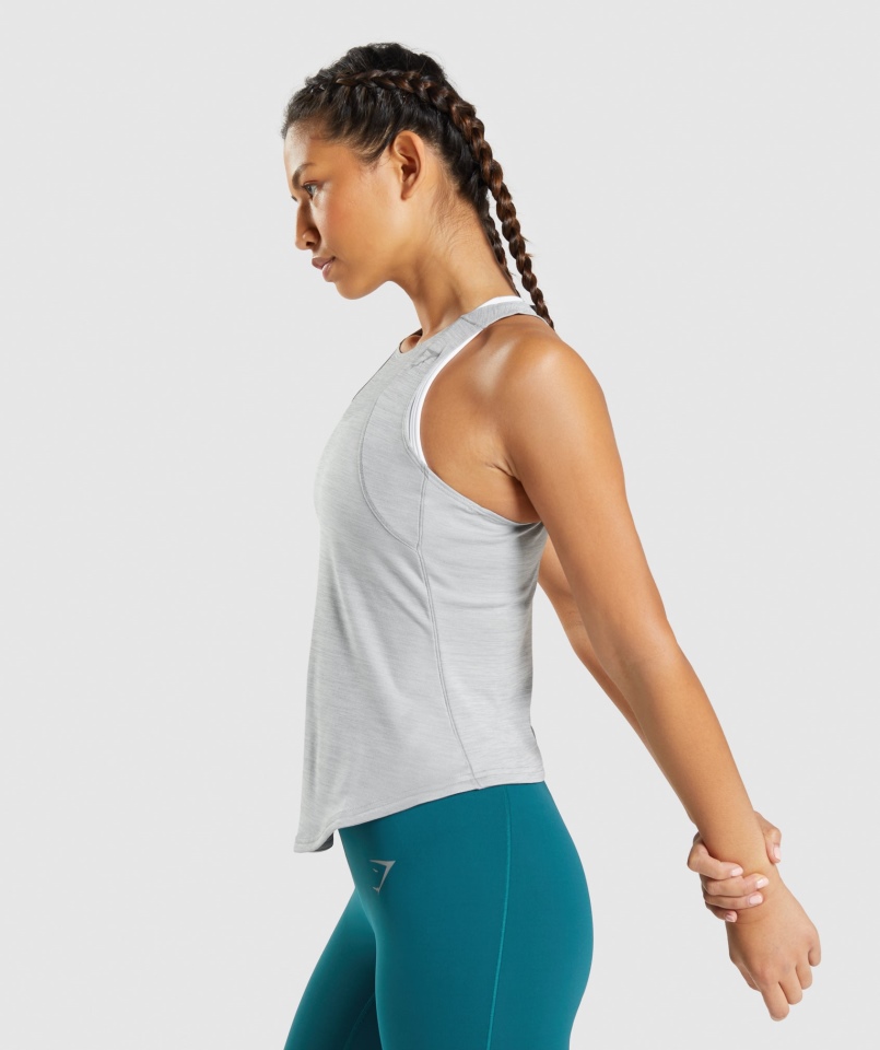 Gymshark Speed Tank Smokey Szaro-zielony Marl
