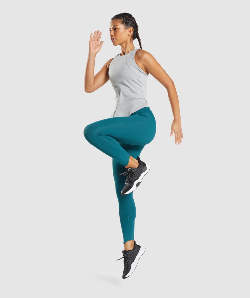 Gymshark Speed Tank Smokey Szaro-zielony Marl
