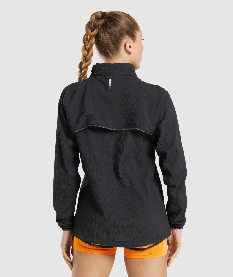 Gymshark Speed Wiatrówka Czarna Damska