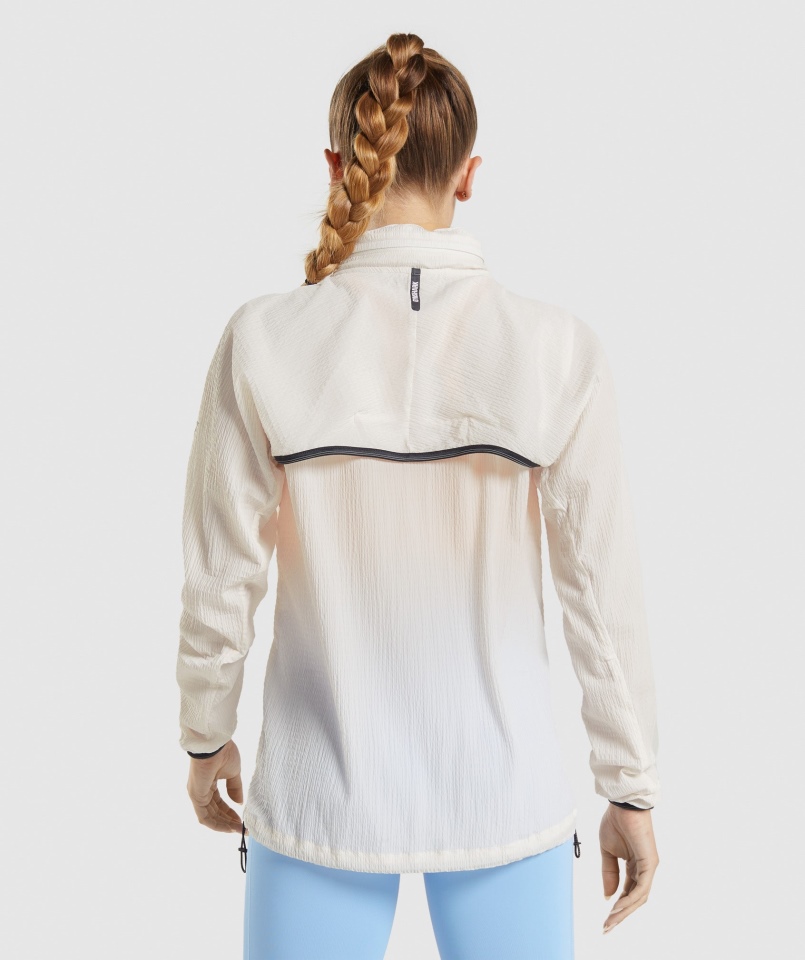 Gymshark Speed Wiatrówka Kokosowa Biała