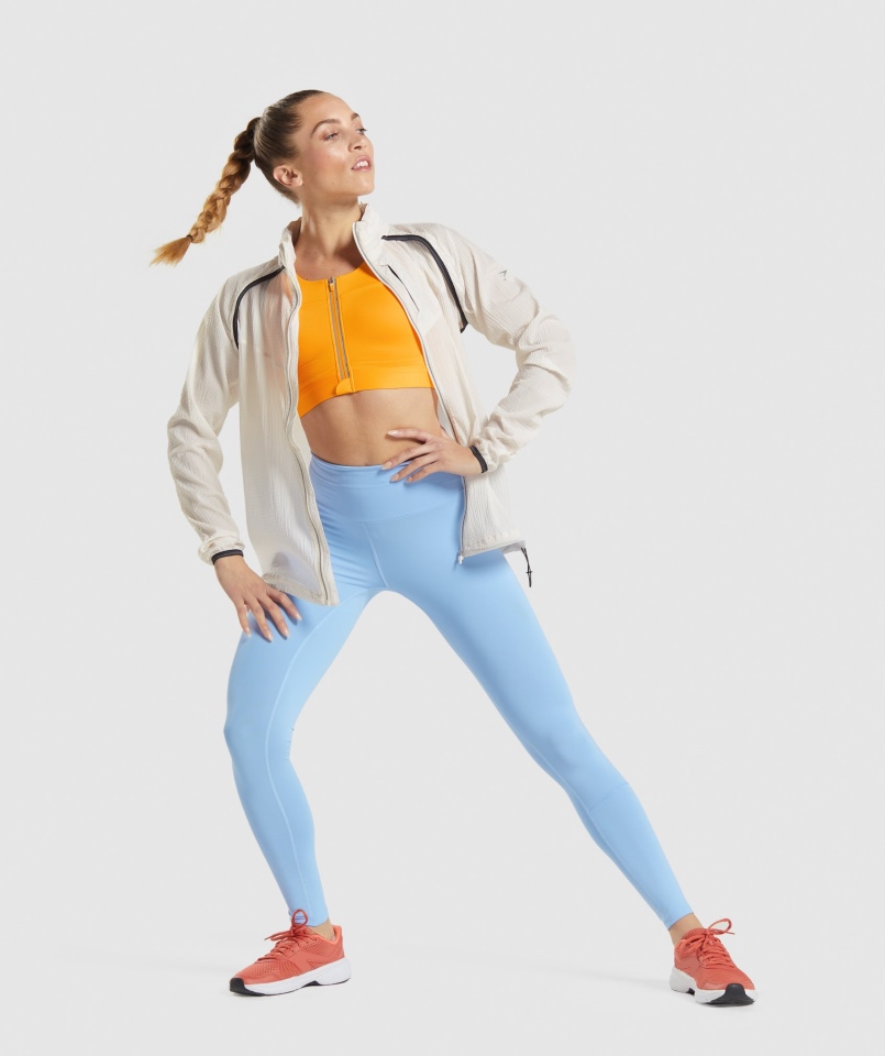 Gymshark Speed Wiatrówka Kokosowa Biała